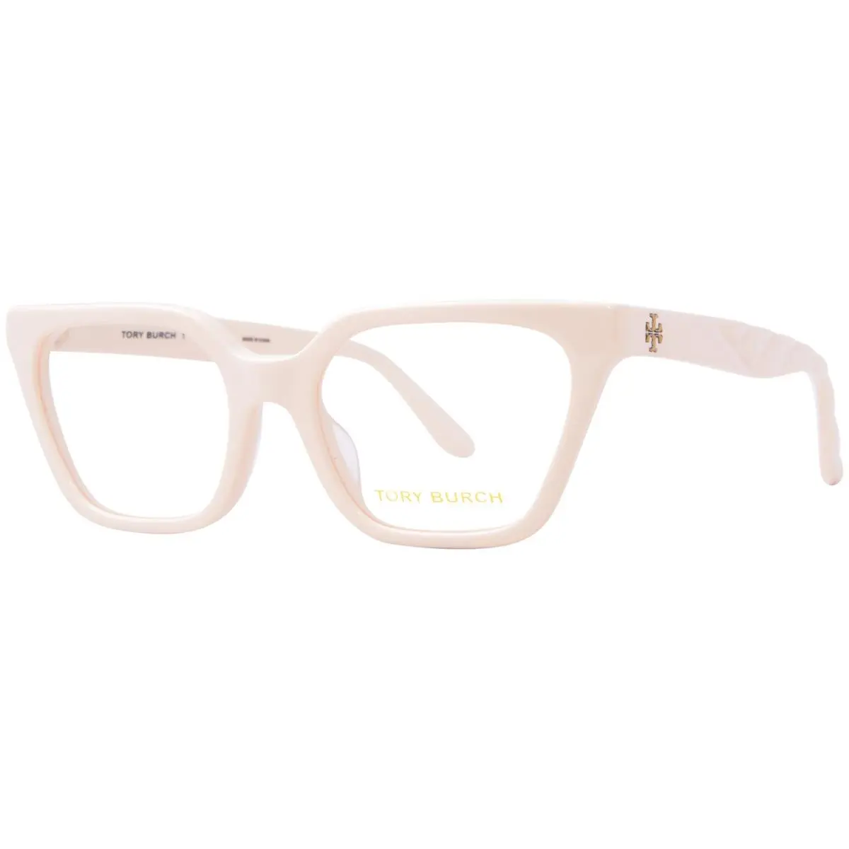 Tory Burch TY2133U 1906 Eyeglasses Women`s Ivory Full Rim Rectangle Shape 53mm - Off-White