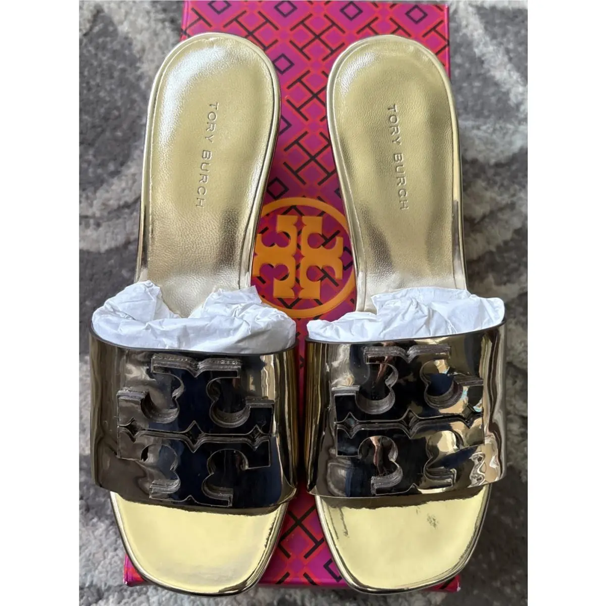 Tory Burch shoes - Tory Burch Mirrored Metallic - Mirrored Metallic - Gold (UPC: 0196133971369) 8