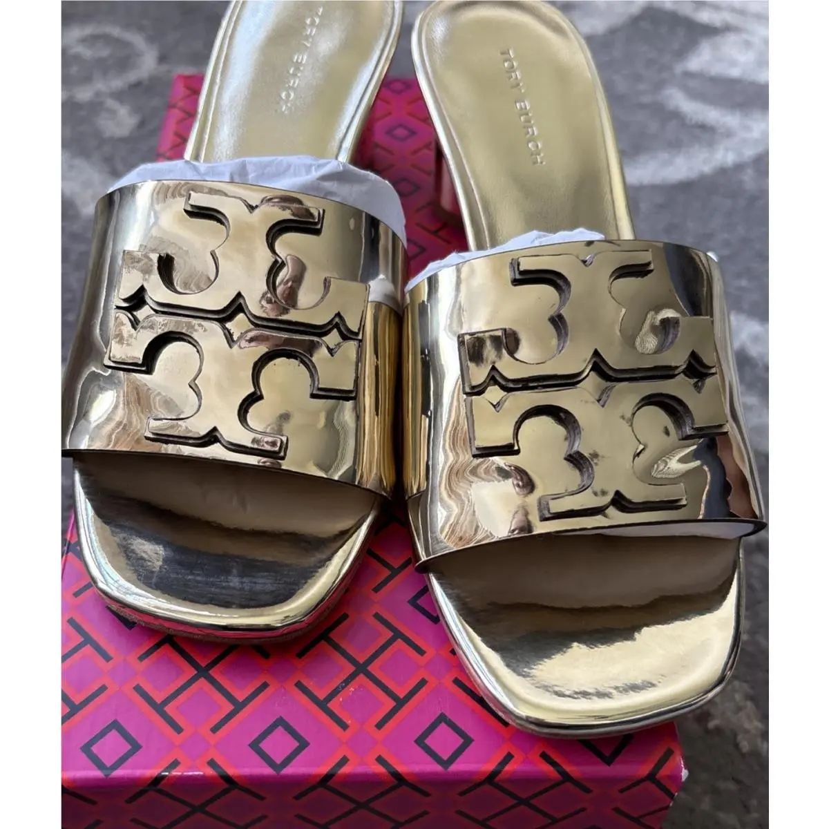 Tory Burch shoes - Tory Burch Mirrored Metallic - Mirrored Metallic - Gold (UPC: 0196133971369) 0