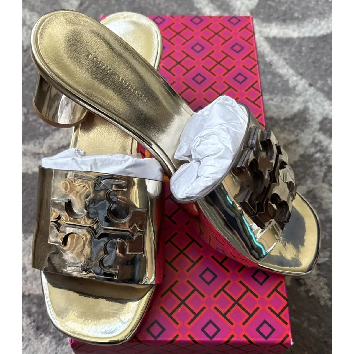 Tory Burch shoes - Tory Burch Mirrored Metallic - Mirrored Metallic - Gold (UPC: 0196133971369) 1