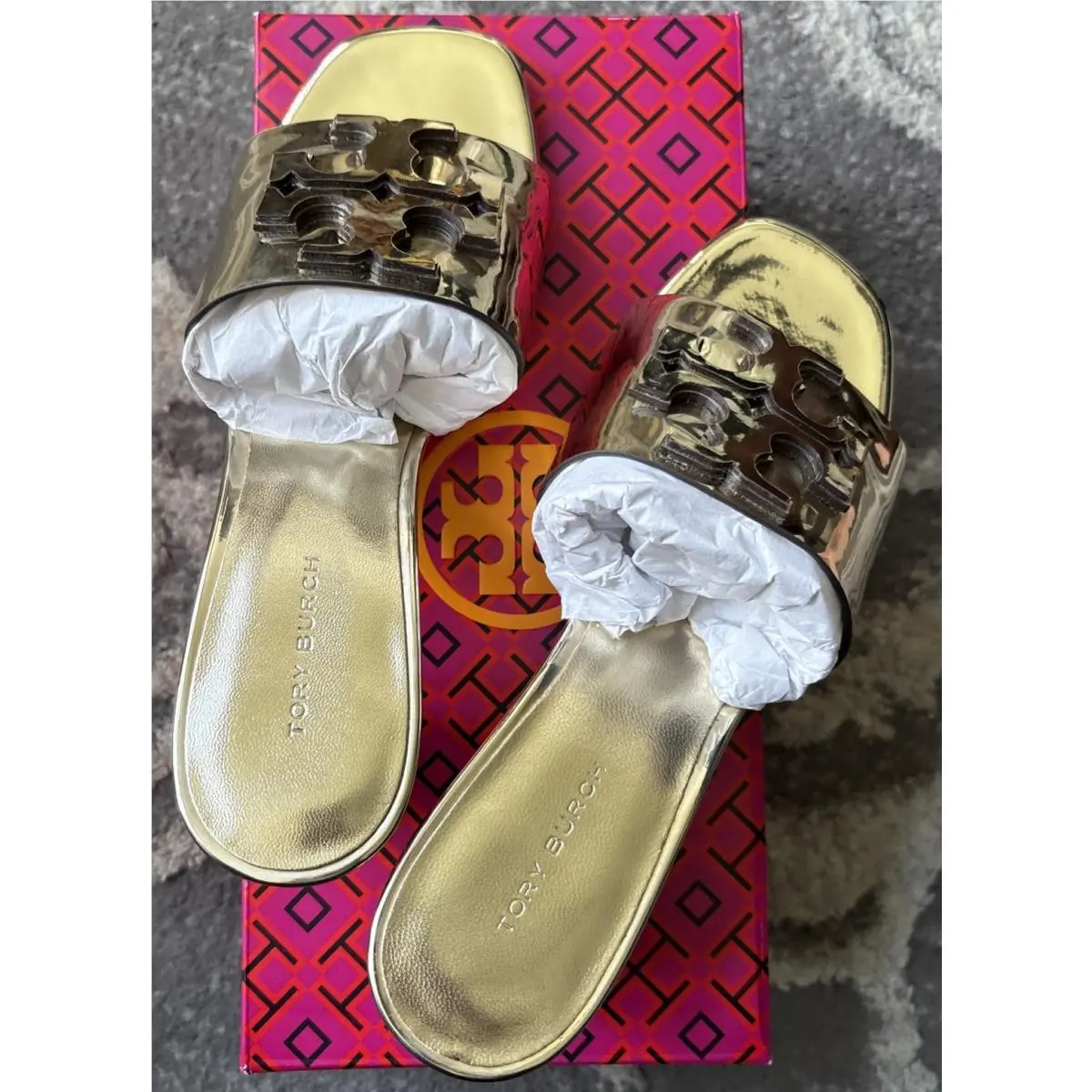 Tory Burch shoes - Tory Burch Mirrored Metallic - Mirrored Metallic - Gold (UPC: 0196133971369) 2