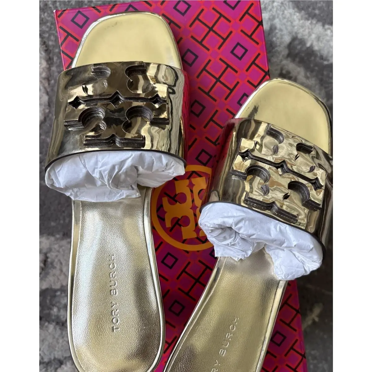 Tory Burch shoes - Tory Burch Mirrored Metallic - Mirrored Metallic - Gold (UPC: 0196133971369) 6