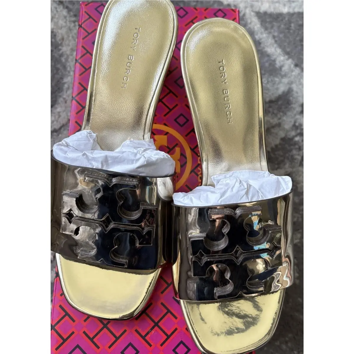Tory Burch shoes - Tory Burch Mirrored Metallic - Mirrored Metallic - Gold (UPC: 0196133971369) 7