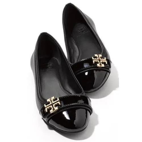 Tory Burch shoes - Eloise Patent Leather Logo Ballet Flat - 22148483 - Black, Manufacturer: black (UPC: 887712919024) 0
