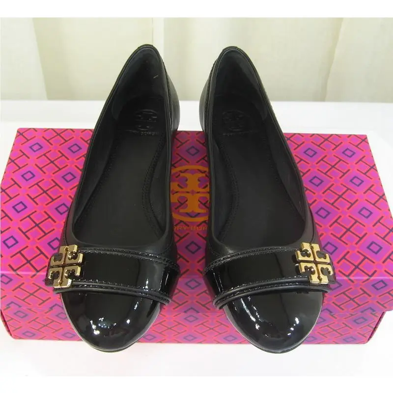 Tory Burch shoes - Eloise Patent Leather Logo Ballet Flat - 22148483 - Black, Manufacturer: black (UPC: 887712919024) 4
