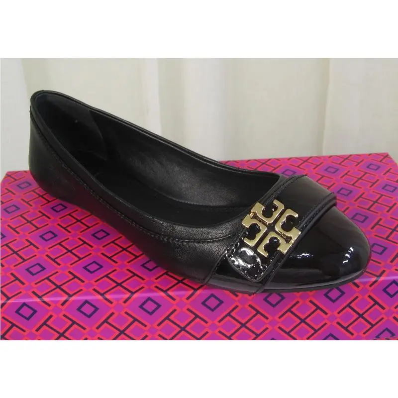 Tory Burch shoes - Eloise Patent Leather Logo Ballet Flat - 22148483 - Black, Manufacturer: black (UPC: 887712919024) 1