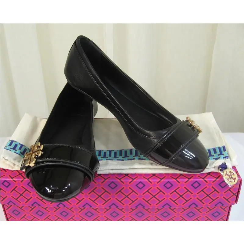 Tory Burch shoes - Eloise Patent Leather Logo Ballet Flat - 22148483 - Black, Manufacturer: black (UPC: 887712919024) 2