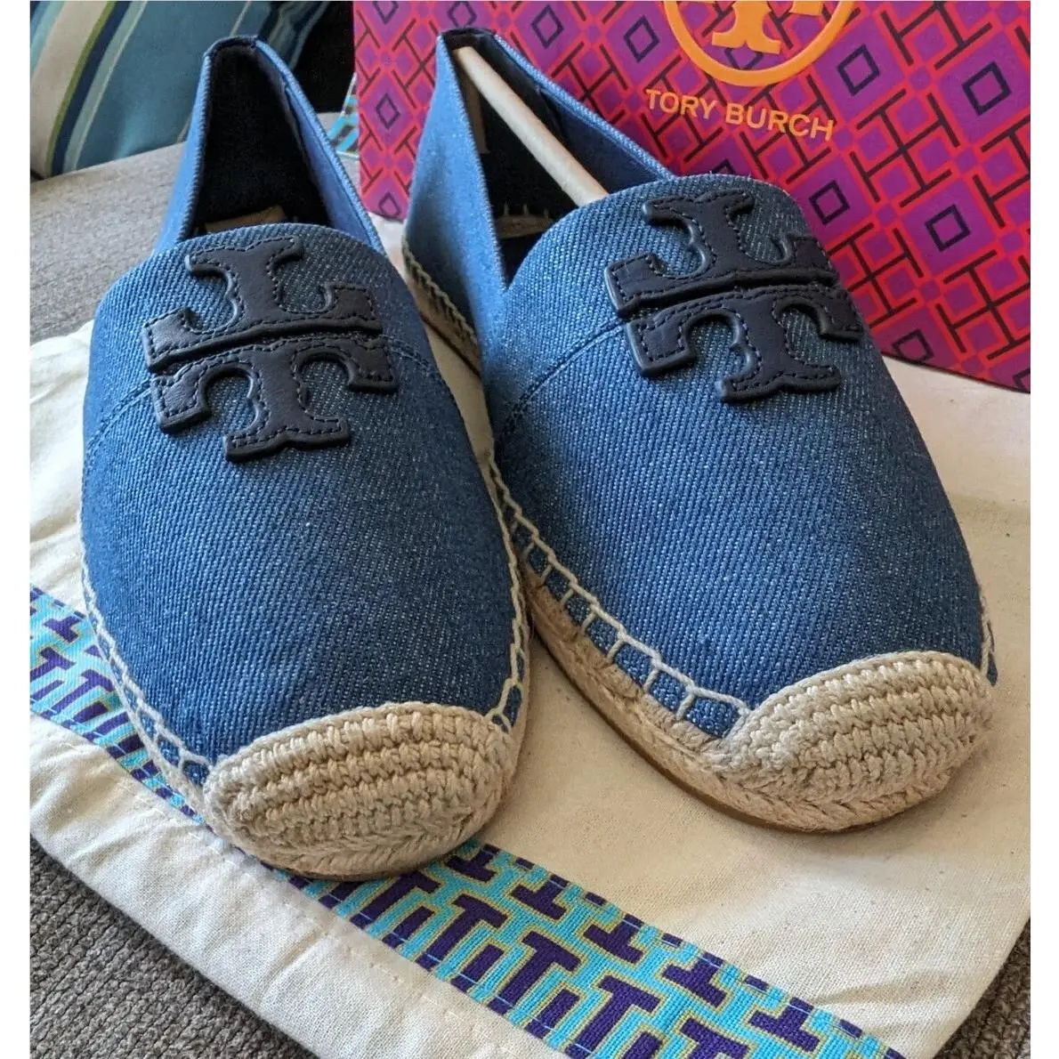 Tory Burch shoes - Weston Flat Espadrille - Weston Flat Espadrille - Blue 5