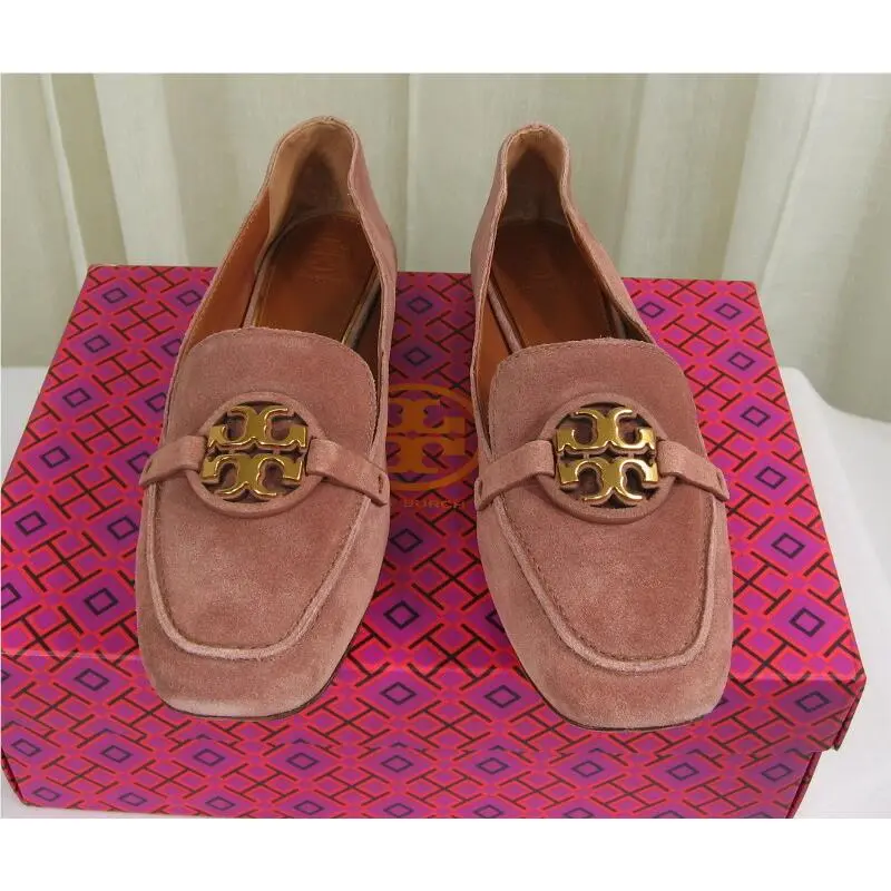 Tory Burch shoes - Metal Miller Logo 15mm Suede Loafer Flat - 63250 - Malva, Manufacturer: Malva (UPC: 192485422481) 3