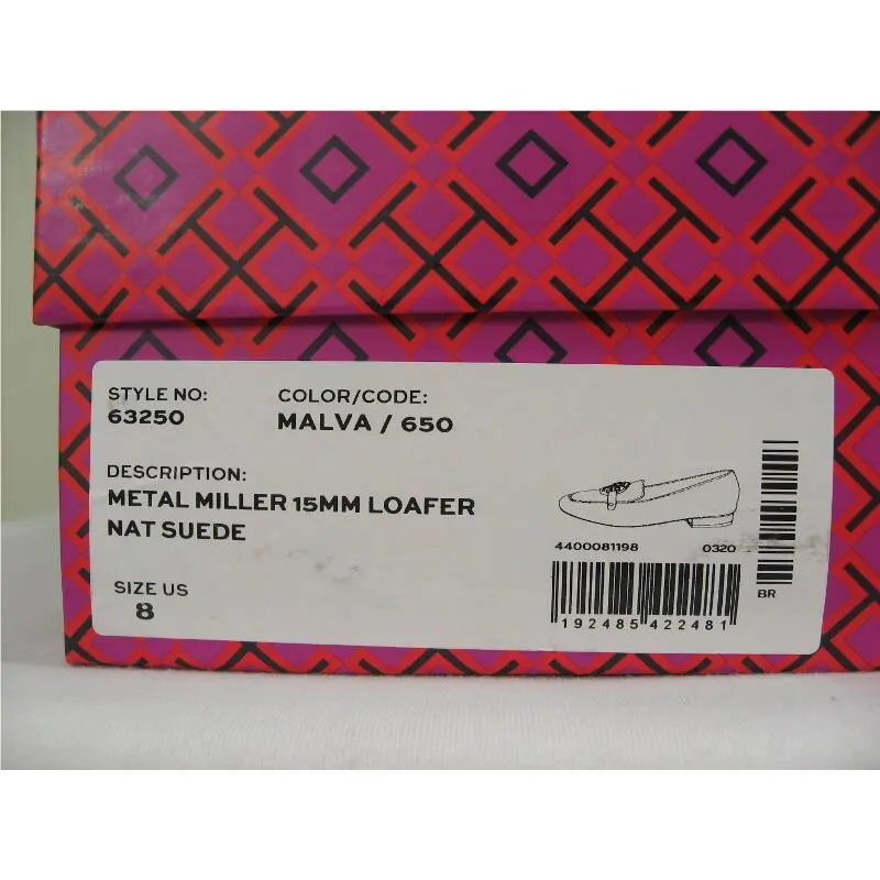 Tory Burch shoes - Metal Miller Logo 15mm Suede Loafer Flat - 63250 - Malva, Manufacturer: Malva (UPC: 192485422481) 10