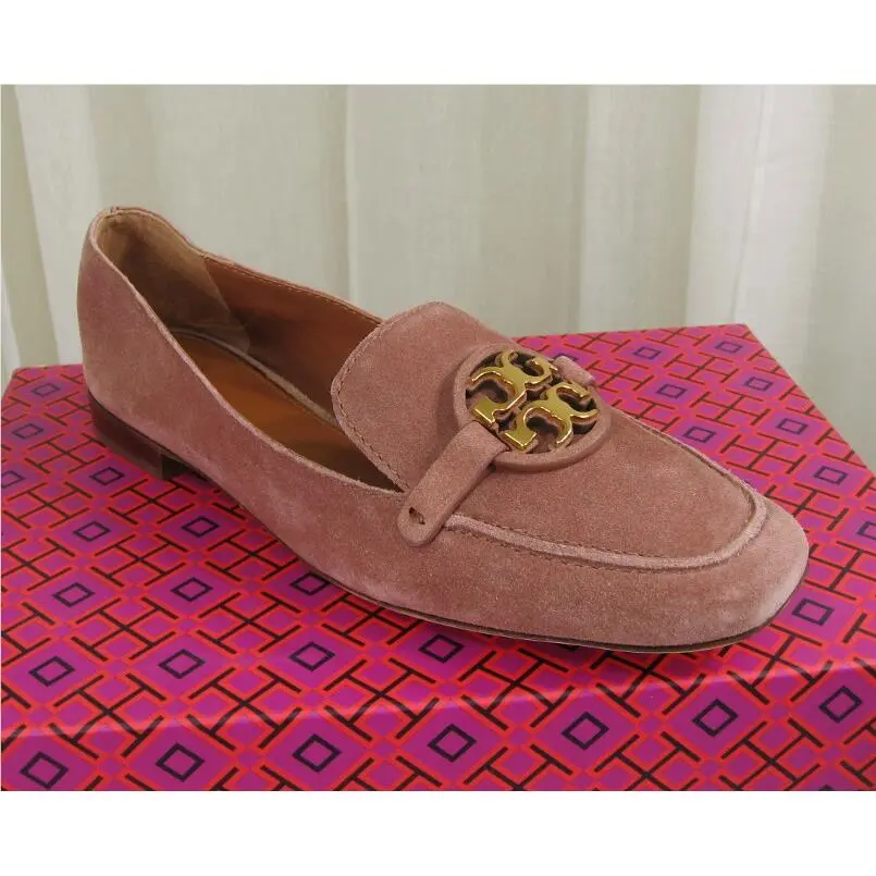Tory Burch shoes - Metal Miller Logo 15mm Suede Loafer Flat - 63250 - Malva, Manufacturer: Malva (UPC: 192485422481) 0