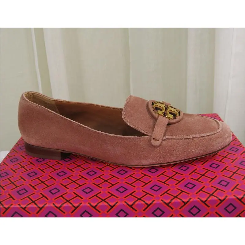 Tory Burch shoes - Metal Miller Logo 15mm Suede Loafer Flat - 63250 - Malva, Manufacturer: Malva (UPC: 192485422481) 1