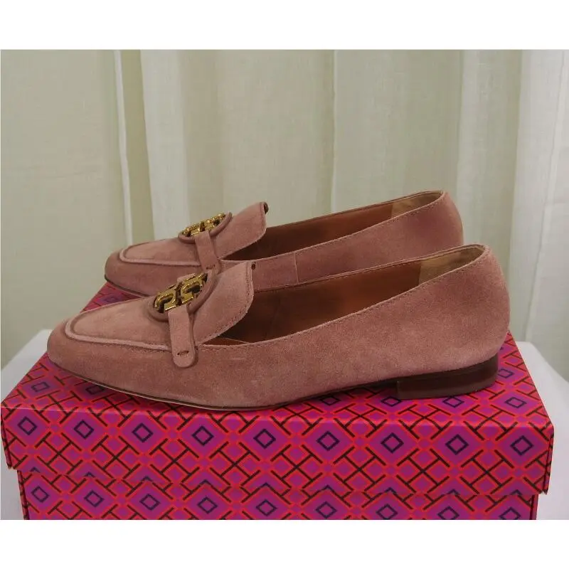 Tory Burch shoes - Metal Miller Logo 15mm Suede Loafer Flat - 63250 - Malva, Manufacturer: Malva (UPC: 192485422481) 5