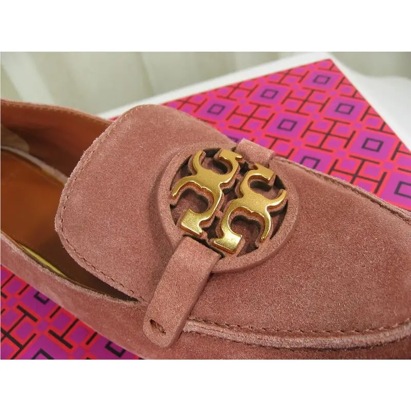 Tory Burch shoes - Metal Miller Logo 15mm Suede Loafer Flat - 63250 - Malva, Manufacturer: Malva (UPC: 192485422481) 7