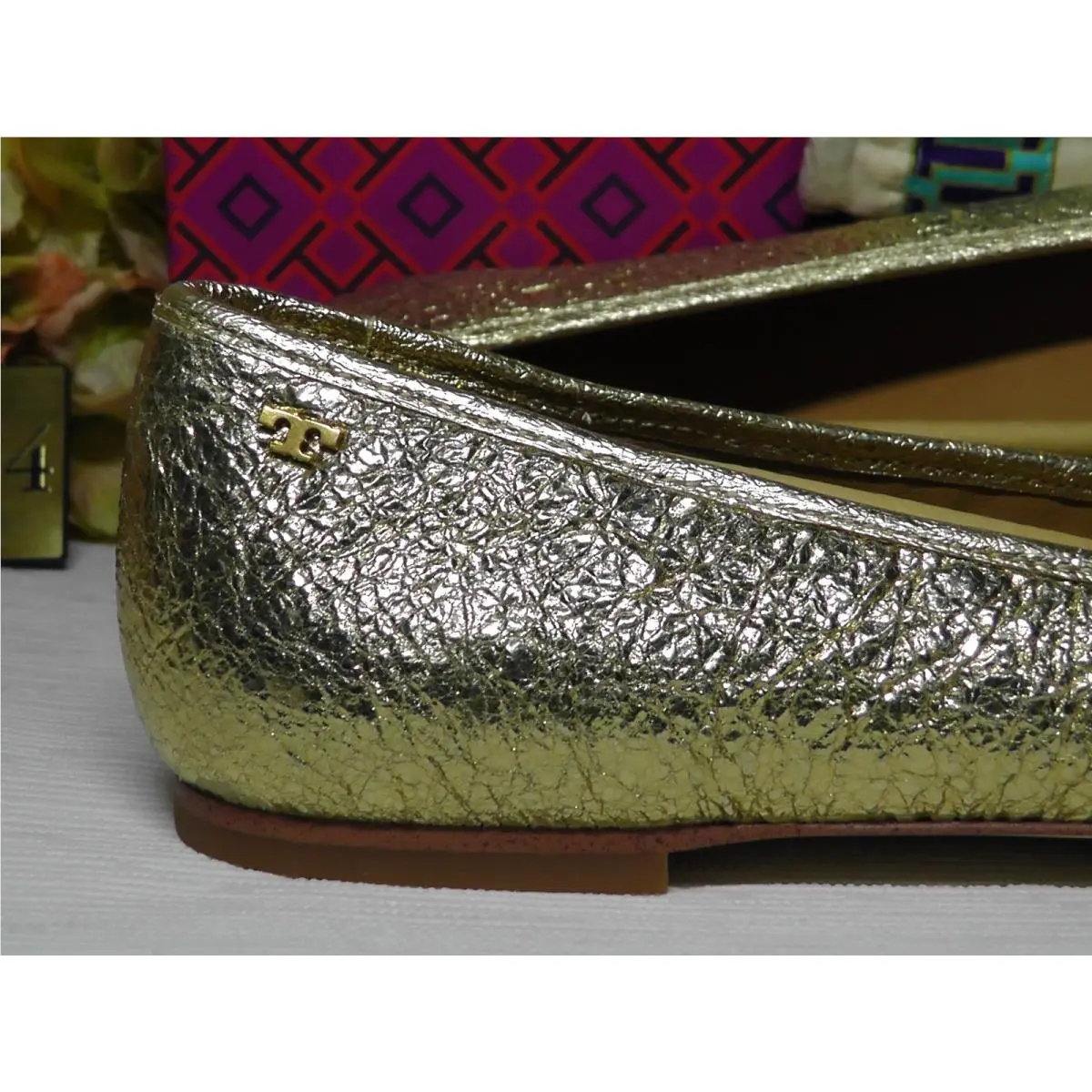 Tory Burch shoes - Metallic Crinkle Spark Gold 3