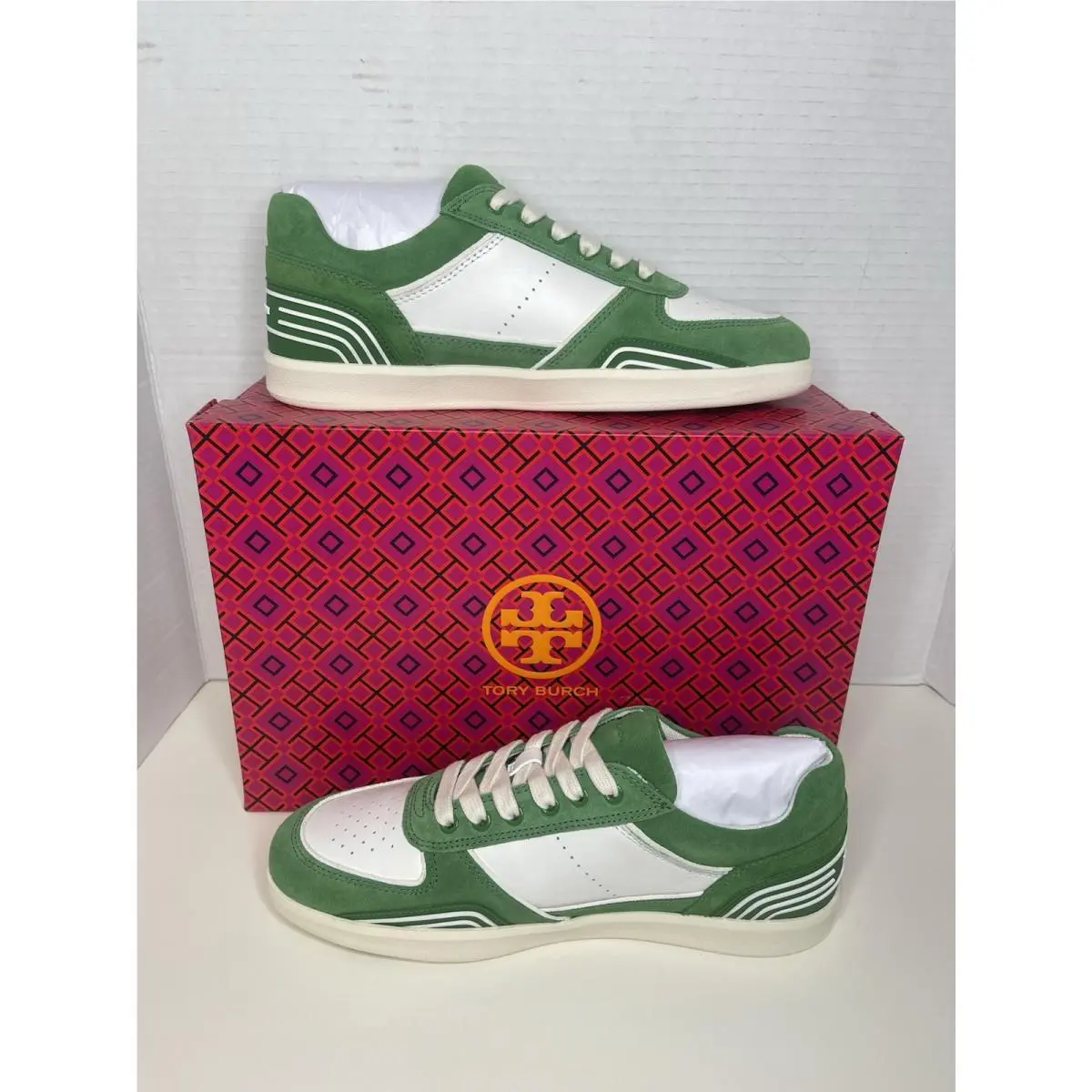 Tory Burch shoes - Tory Burch Clover Court - Clover Court - Green & White 0