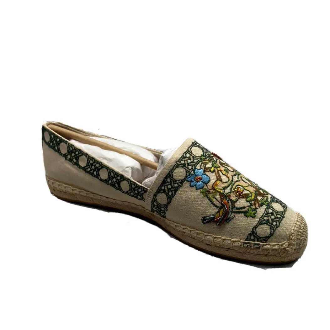 Tory Burch shoes - Tory Burch  Printed Canvas Espadrille - Ivory (UPC: 0192485783452) 2