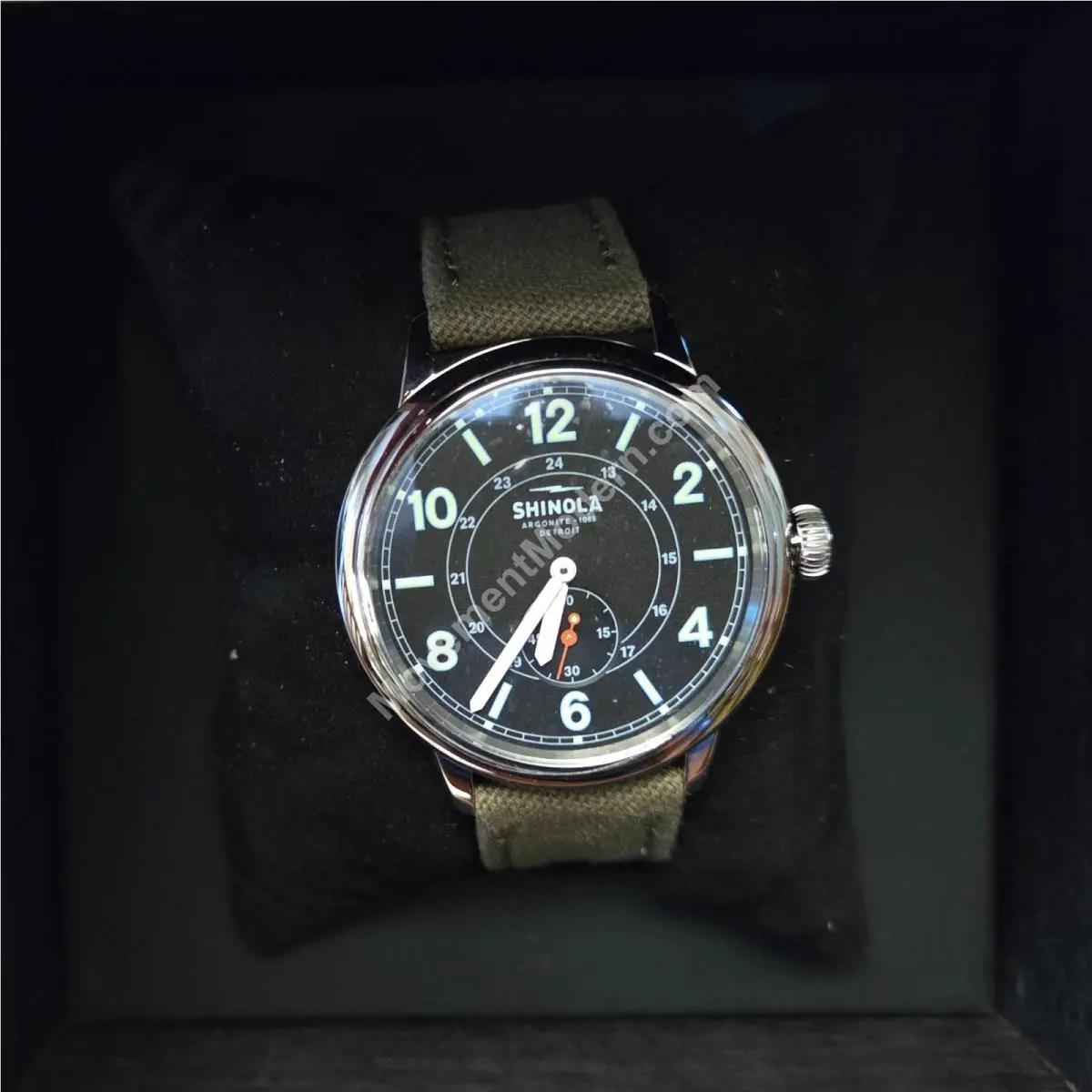 Detroit The Traveler S0120247330 - 42mm Black Dial Men`s Watch by Shinola