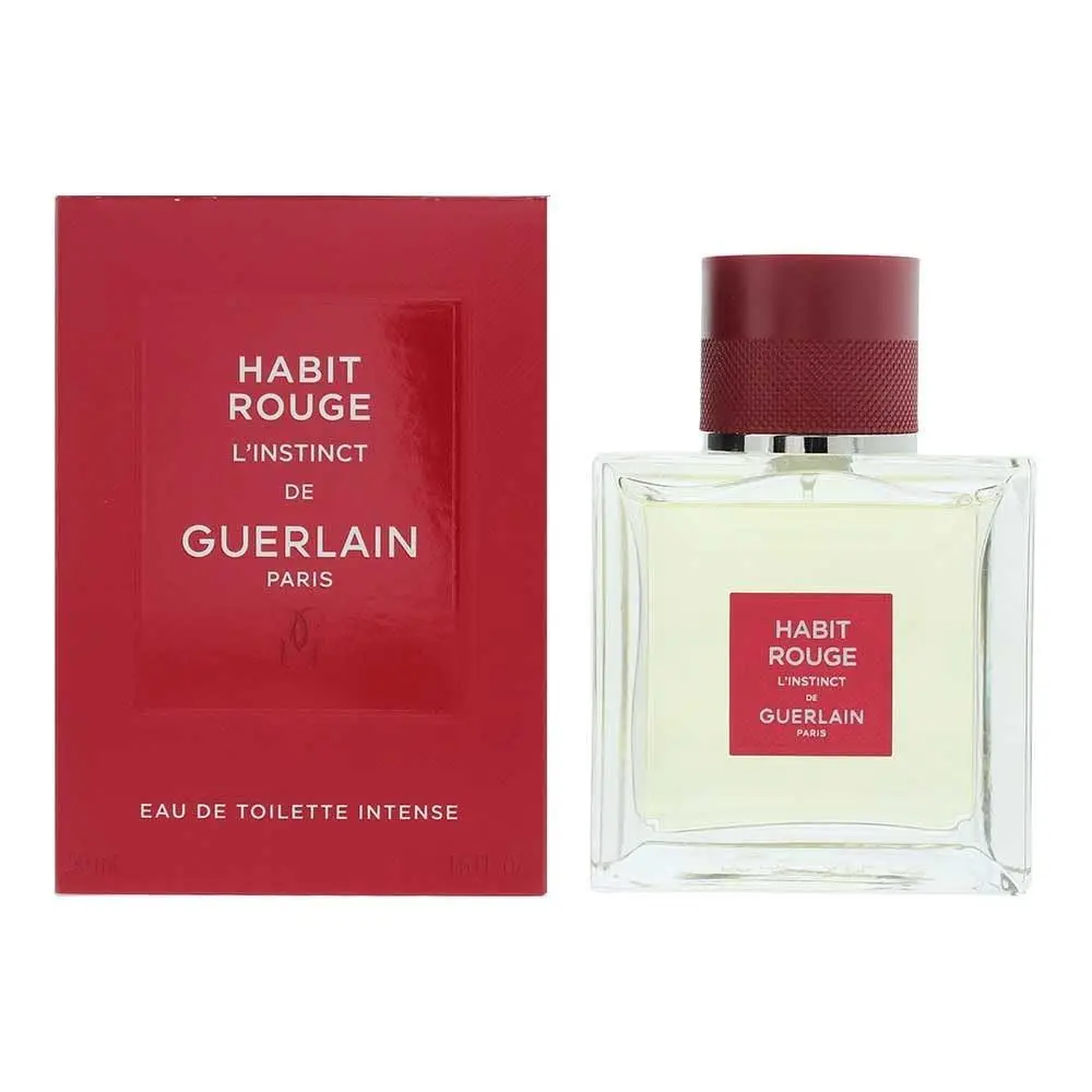 Habit Rouge L`instinct Eau De Toilette 1.7 oz 50 ml For Men by Guerlain