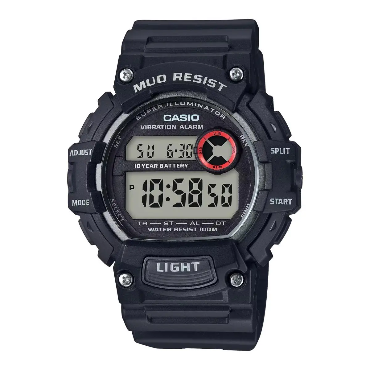 Men`s Tactical Digital Sport Watch with Black Dial - TRT-110H-1AV by Casio