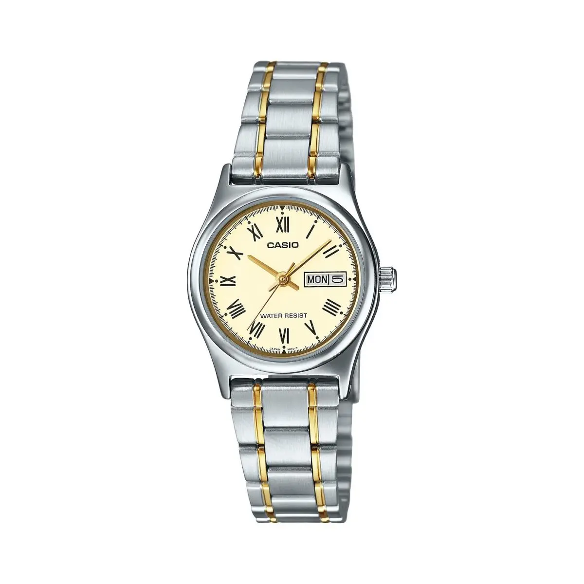 Women’s Cream Dial Two-tone Stainless Steel Bracelet Watch by Casio