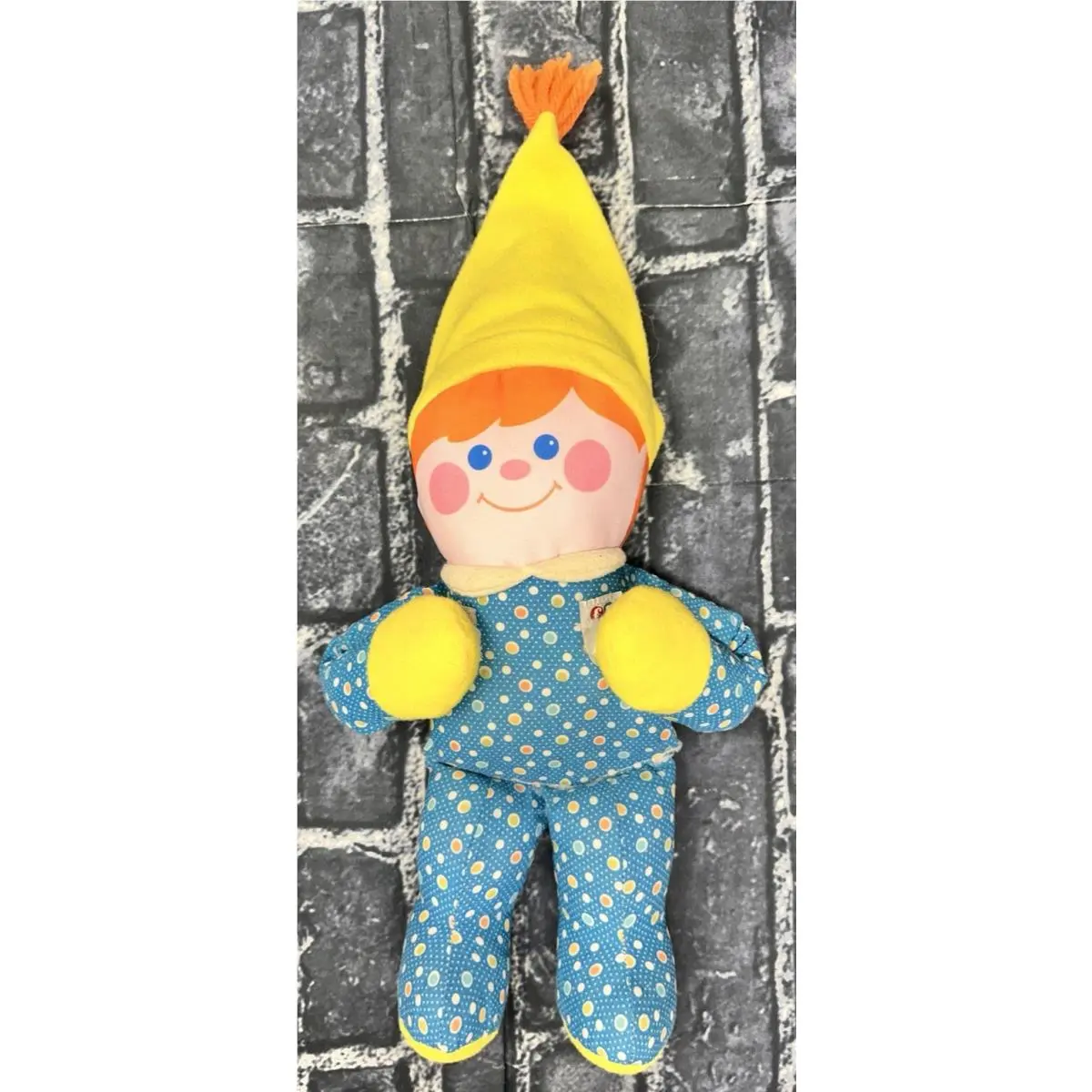Nwot Vintage 1984 Fisher Price Crib Friends Rattle Squeak Boy Doll Blue