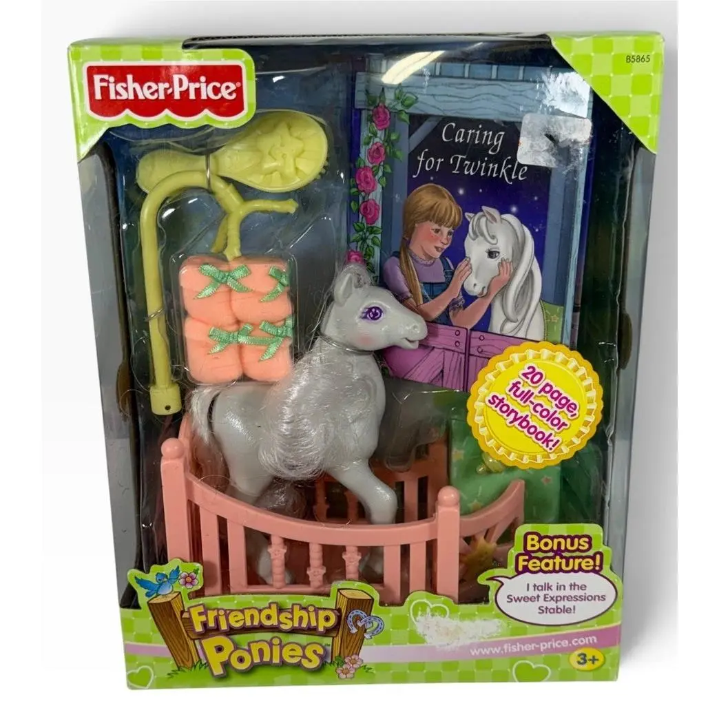 Vintage 2003 Fisher Price Friendship Ponies Twinkle Crib Loving Family B5865