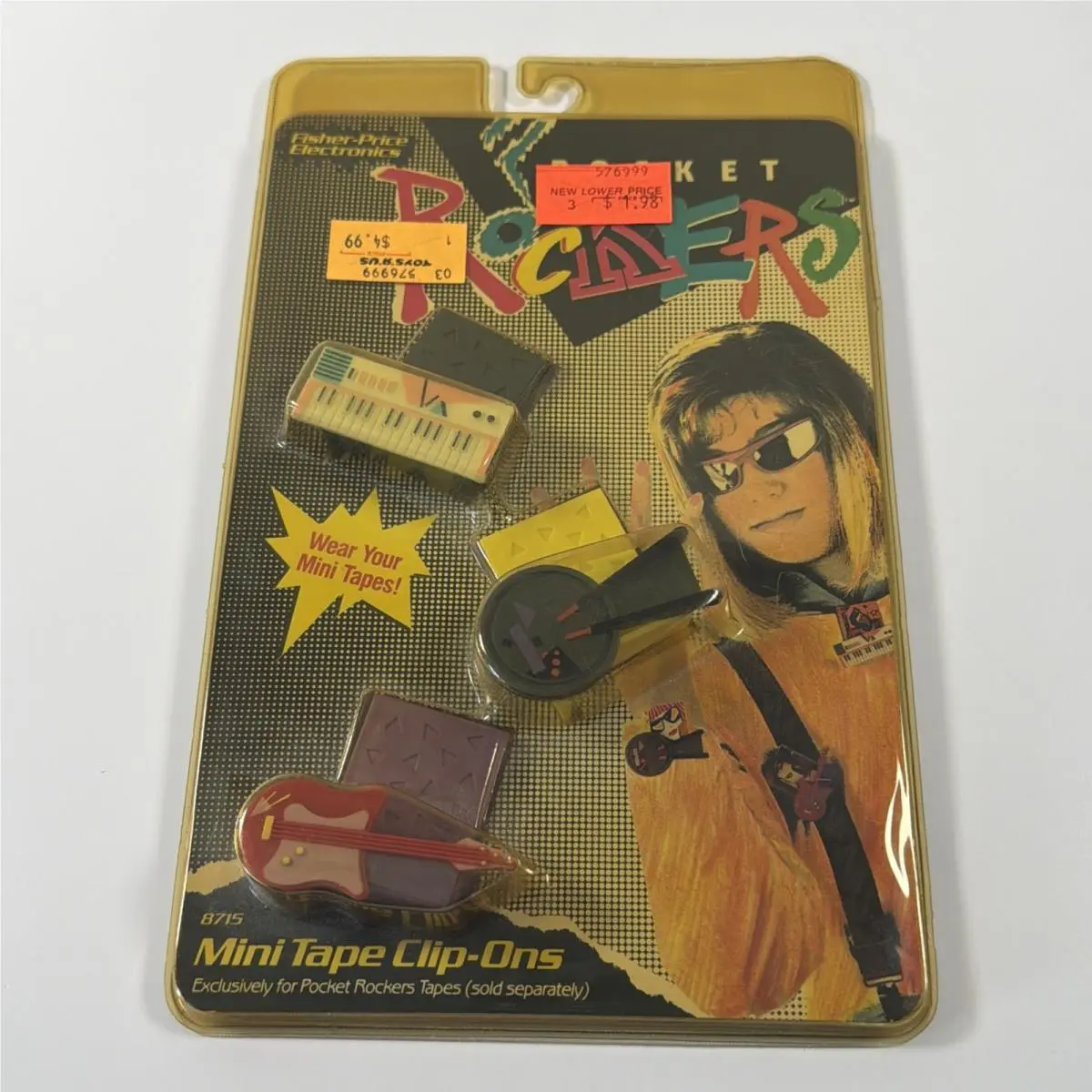 Fisher Price Pocket Rockers Mini Tape Clip Ons Vtg Toys R Us 3 Pc 1988