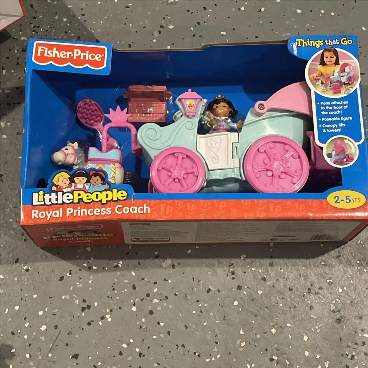 Fisher-price Little People Royal Princess Coach 2008 Rare Find Vintage