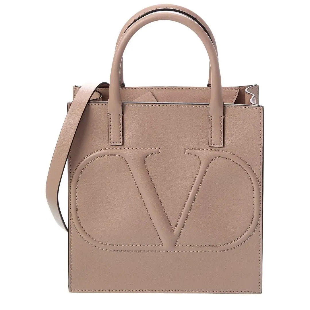 Valentino Vlogo Leather Tote Women`s Pink