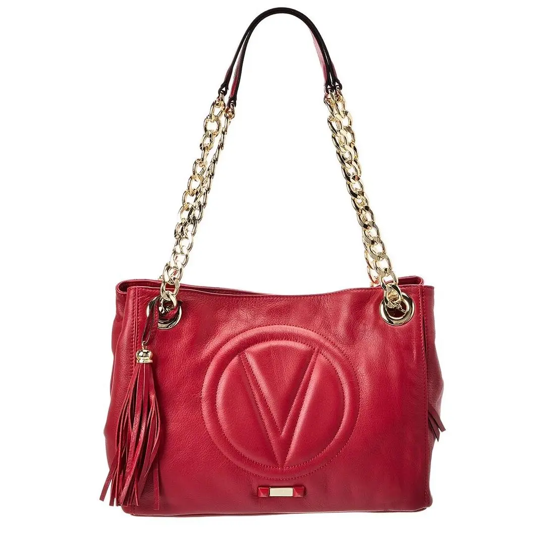 Valentino By Mario Valentino Luisa Signature Leather Shoulder Bag Women`s Red