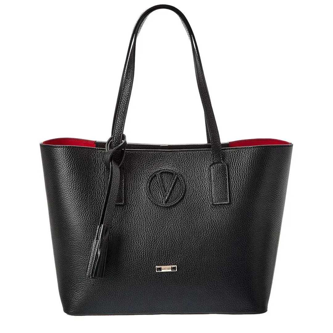 Valentino By Mario Valentino Soho Medallion Leather Tote Women`s Black