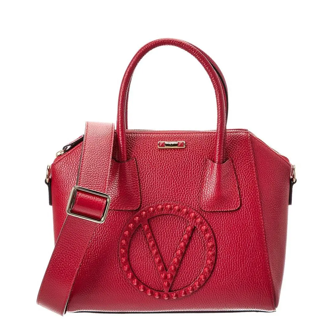 Valentino By Mario Valentino Minimi Rock Leather Shoulder Bag Women`s Red