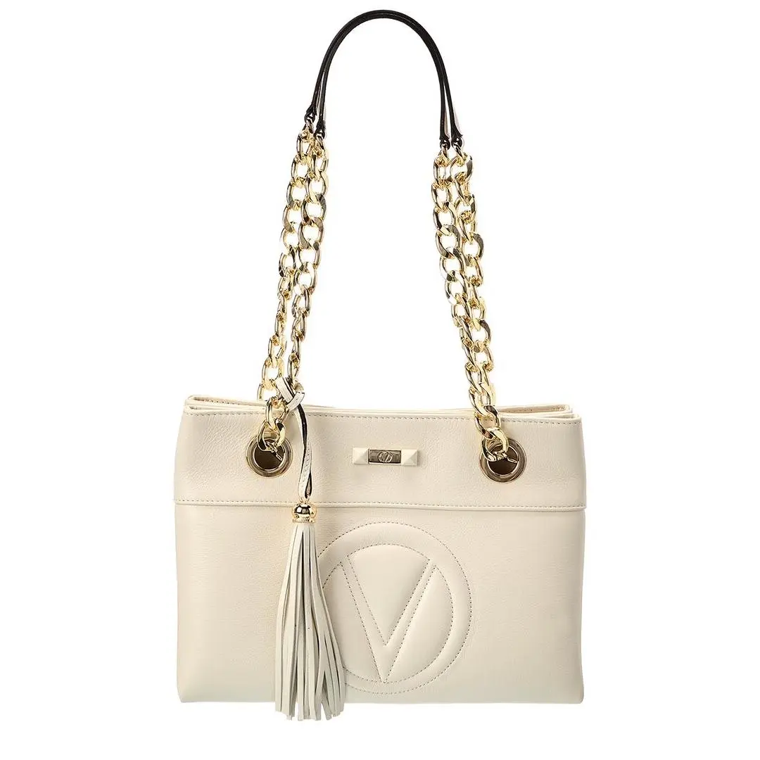 Valentino By Mario Valentino Kali Signature Leather Tote Women`s White