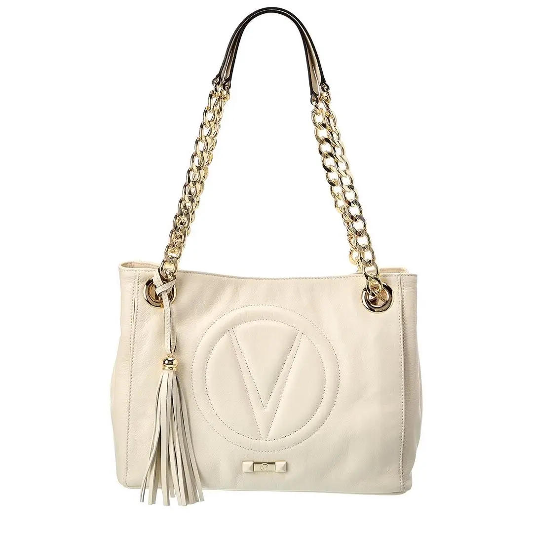 Valentino By Mario Valentino Luisa Signature Leather Shoulder Bag Women`s White