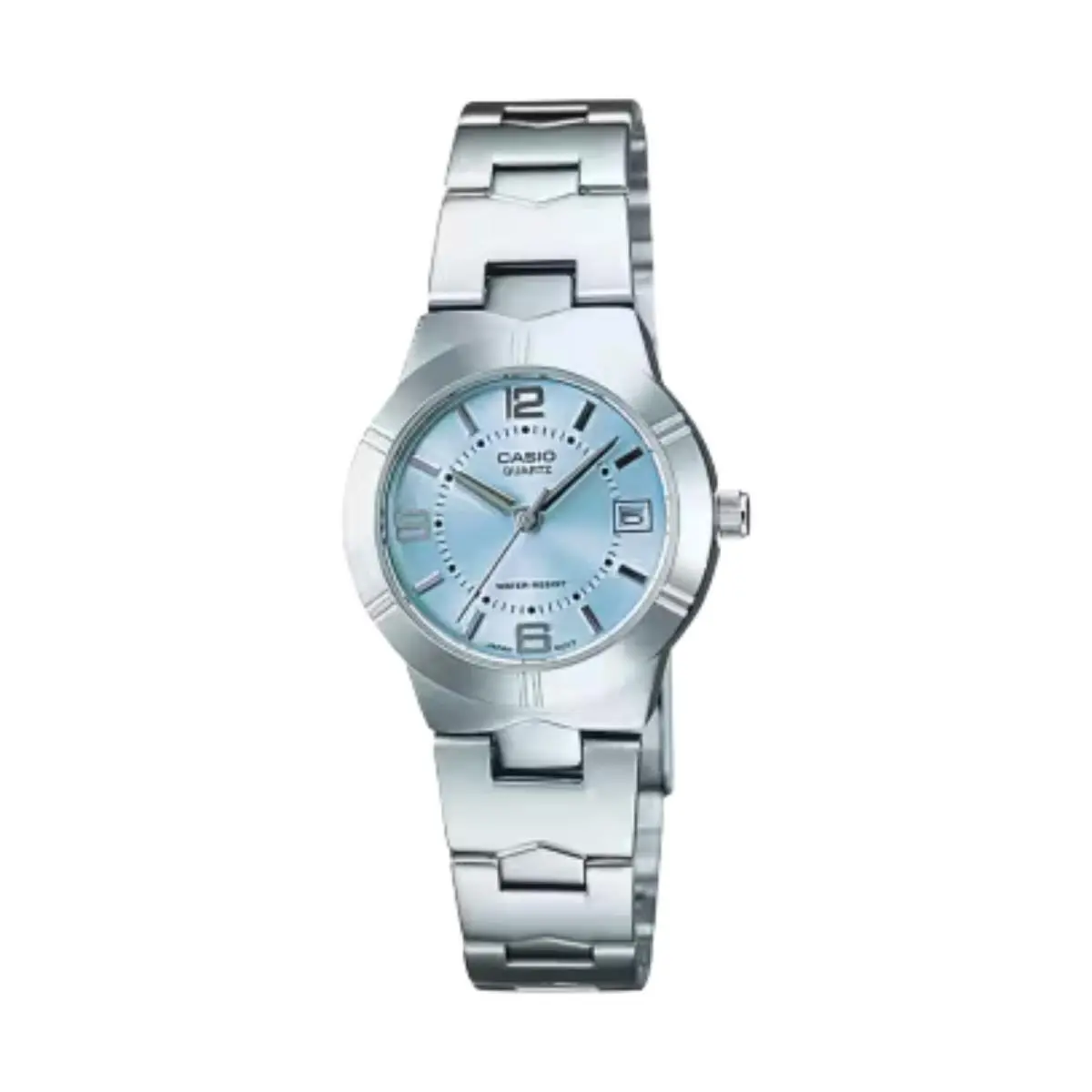 Women’s Light Blue Dial Analog Watch with Stainless Steel Bracelet by Casio