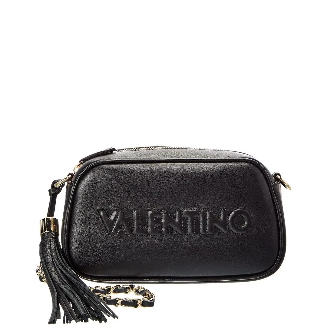By Mario  Bella Embossed Leather Shoulder Bag Women`s Black by Valentino