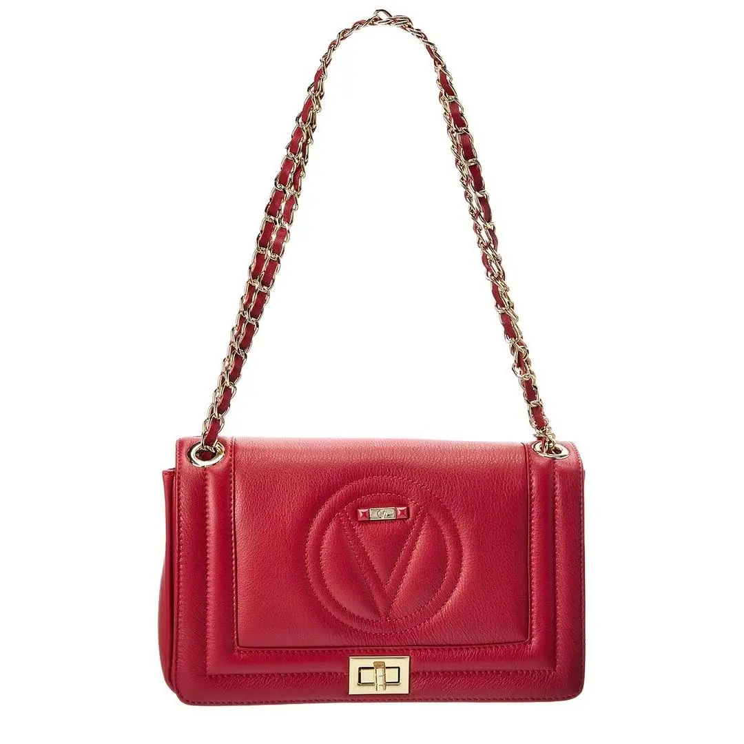 Valentino By Mario Valentino Alice Signature Leather Shoulder Bag Women`s Red