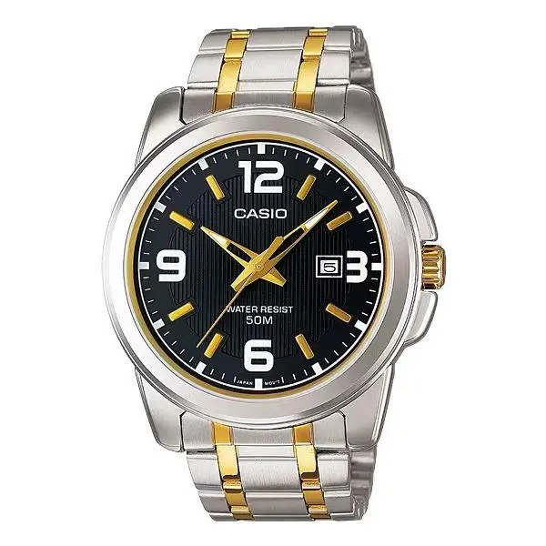 Women’s Black Dial Two-tone Stainless Steel Watch - LTP-1314SG-1AVDF by Casio