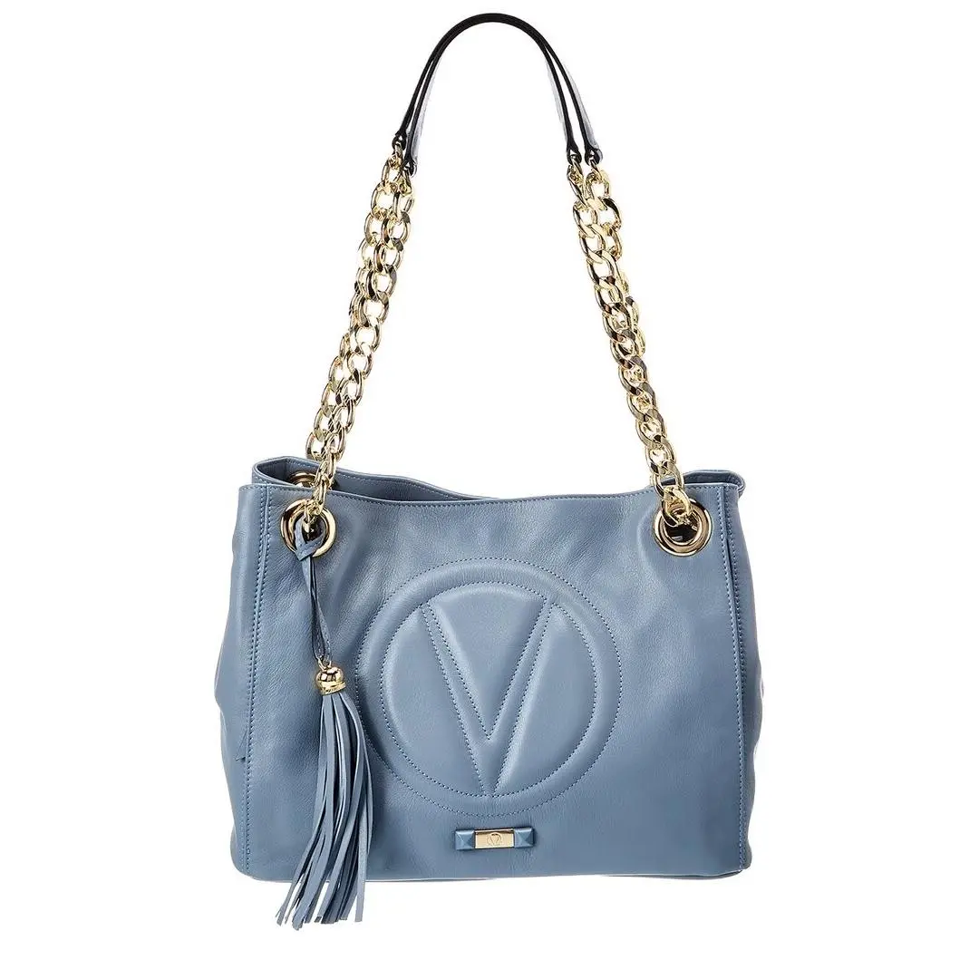 Valentino By Mario Valentino Luisa Signature Leather Shoulder Bag Women`s Blue