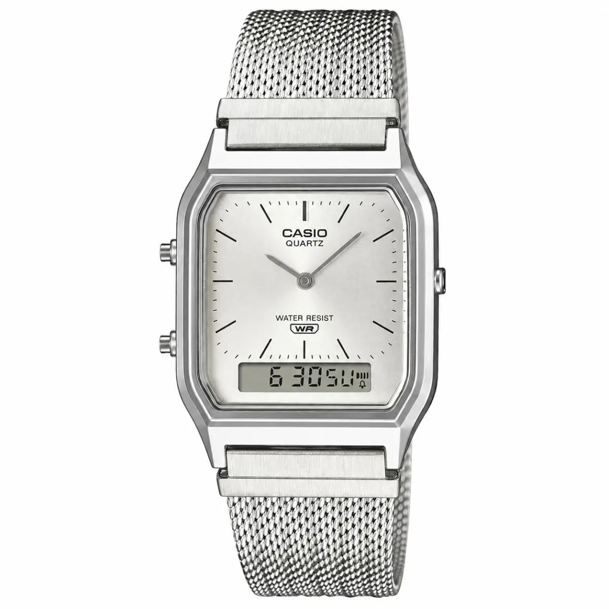 Vintage Unisex Analog Silver Stainless Steel Watch- AQ-230EM-7AEF by Casio