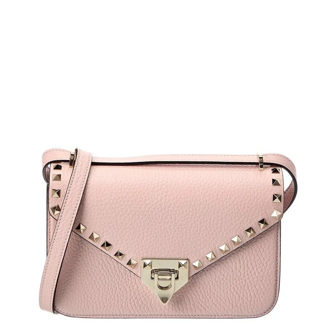 Grainy Leather Shoulder Bag Women`s Pink Os by Valentino