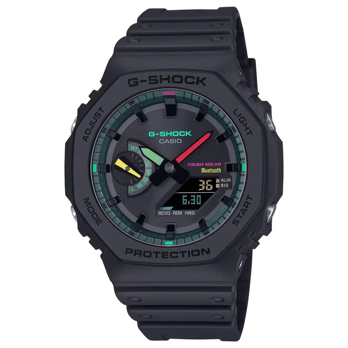 G-shock Bluetooth Multi Fluorescent Accent Series GA-B2100MF-1A Mens Watch by Casio