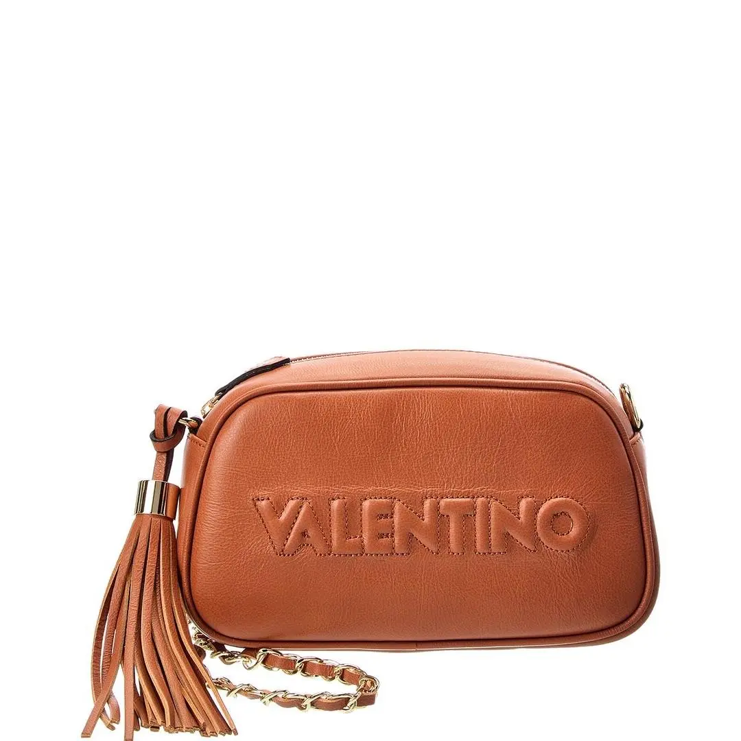 Valentino By Mario Valentino Bella Embossed Leather Shoulder Bag Women`s Brown