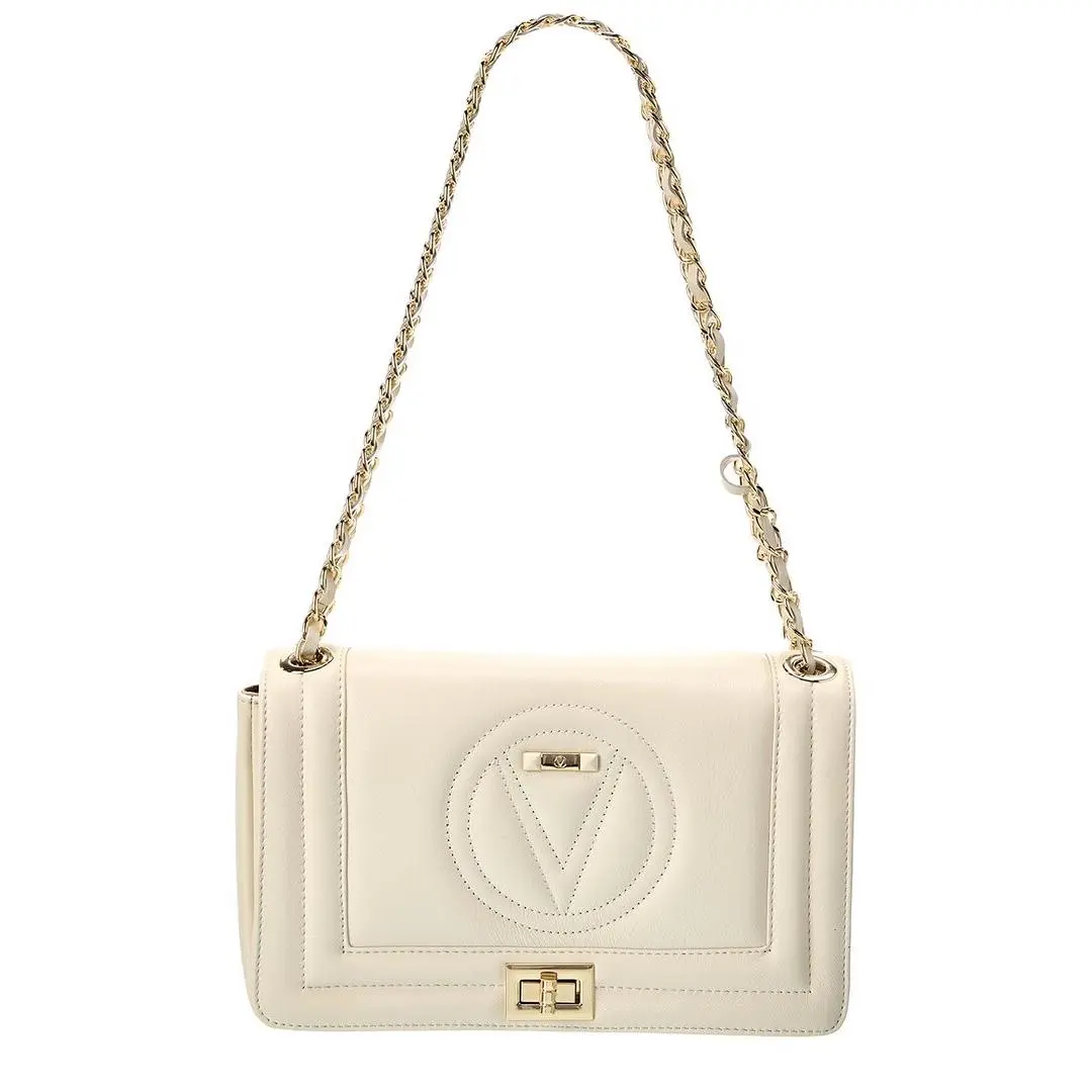 Valentino By Mario Valentino Alice Signature Leather Shoulder Bag Women`s White