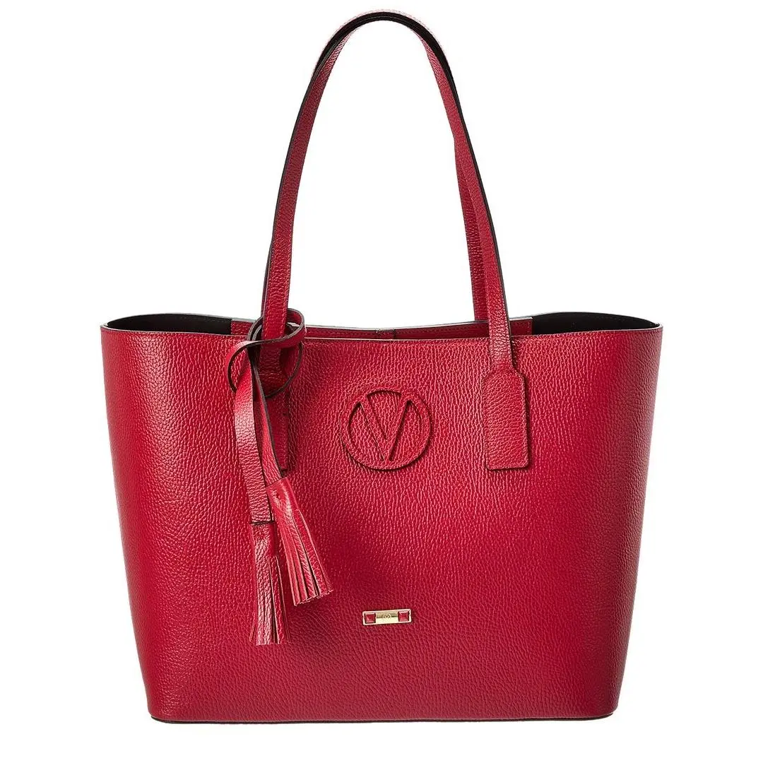 Valentino By Mario Valentino Soho Medallion Leather Shoulder Bag Women`s Red