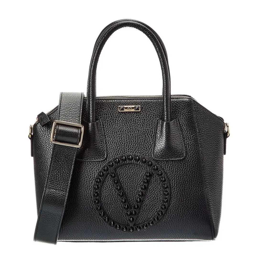 Valentino By Mario Valentino Minimi Rock Leather Shoulder Bag Women`s Black