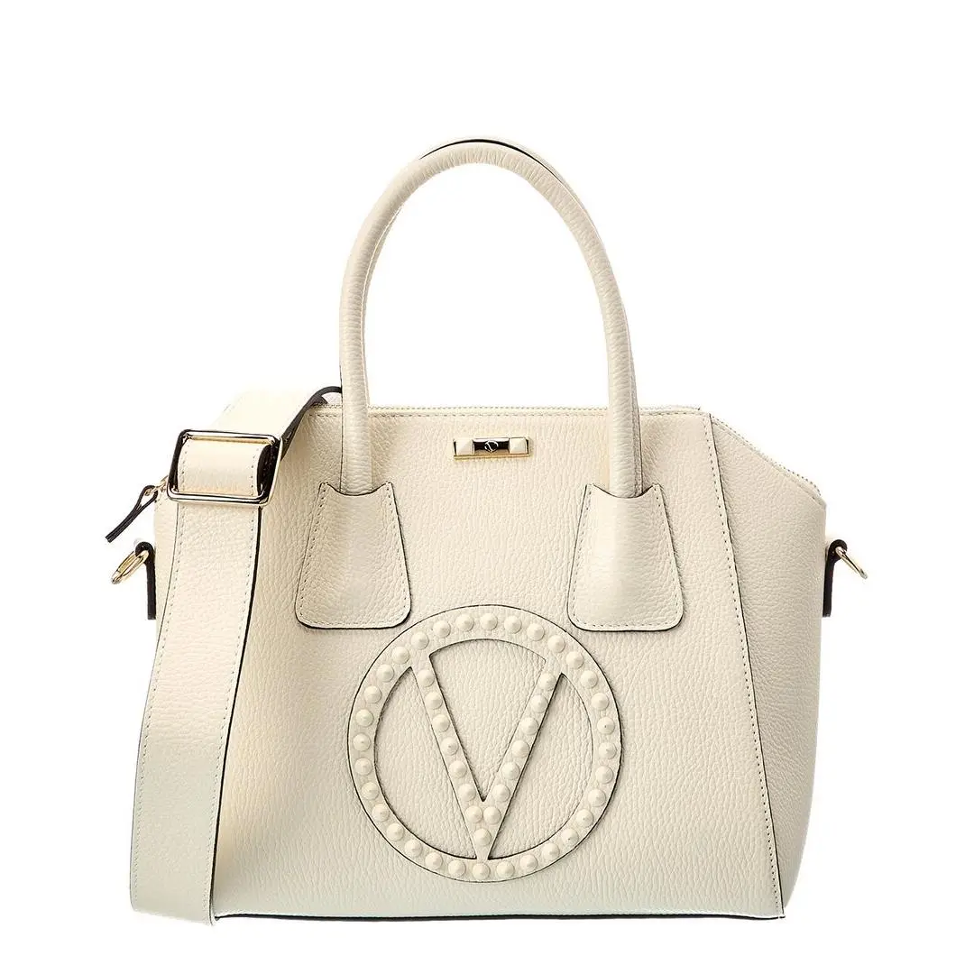 Valentino By Mario Valentino Minimi Rock Leather Shoulder Bag Women`s White