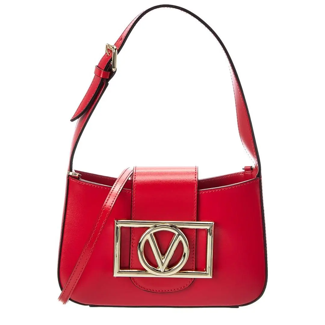 By Mario  Kai Super V Leather Shoulder Bag Women`s Red by Valentino