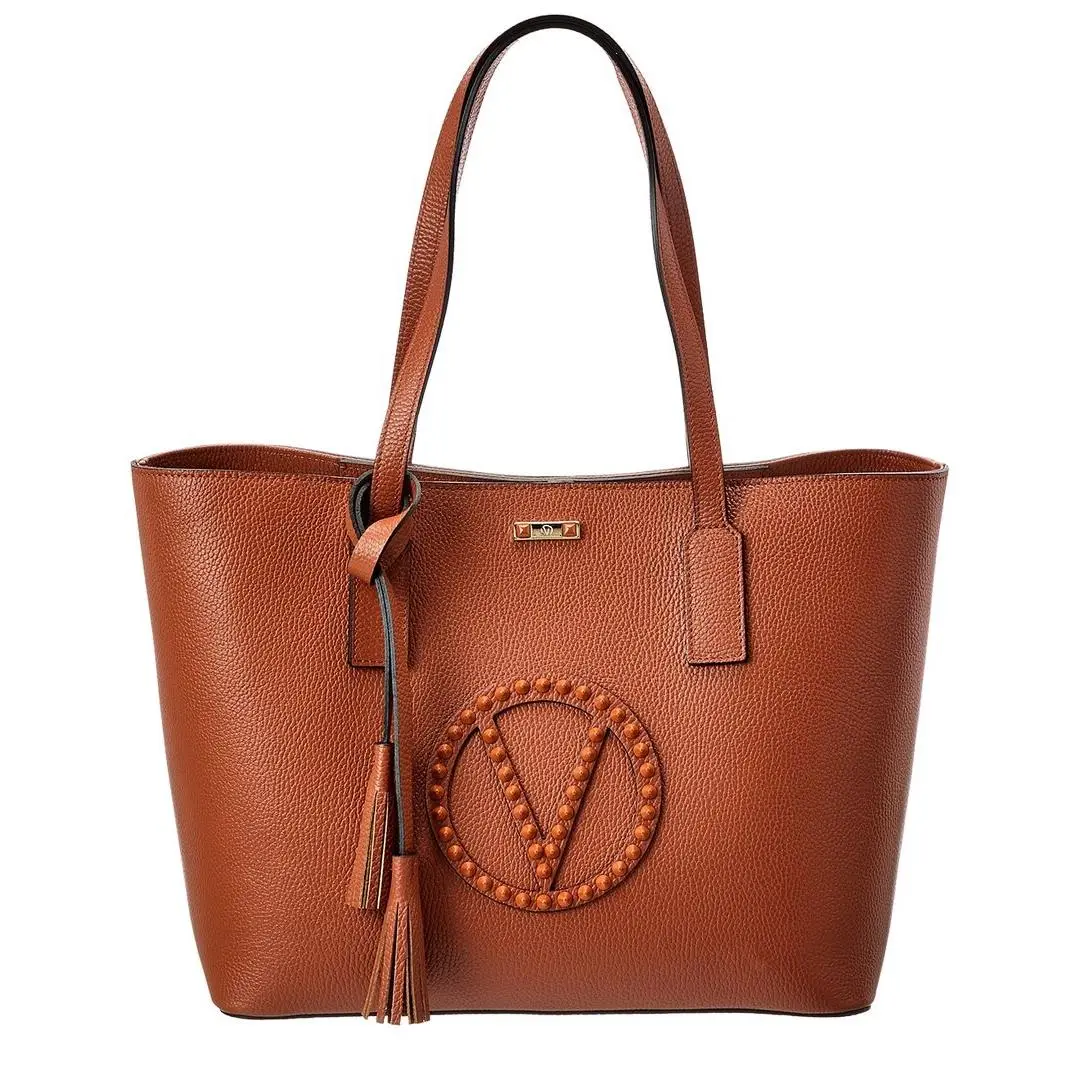 Valentino By Mario Valentino Soho Rock Leather Tote Women`s Brown
